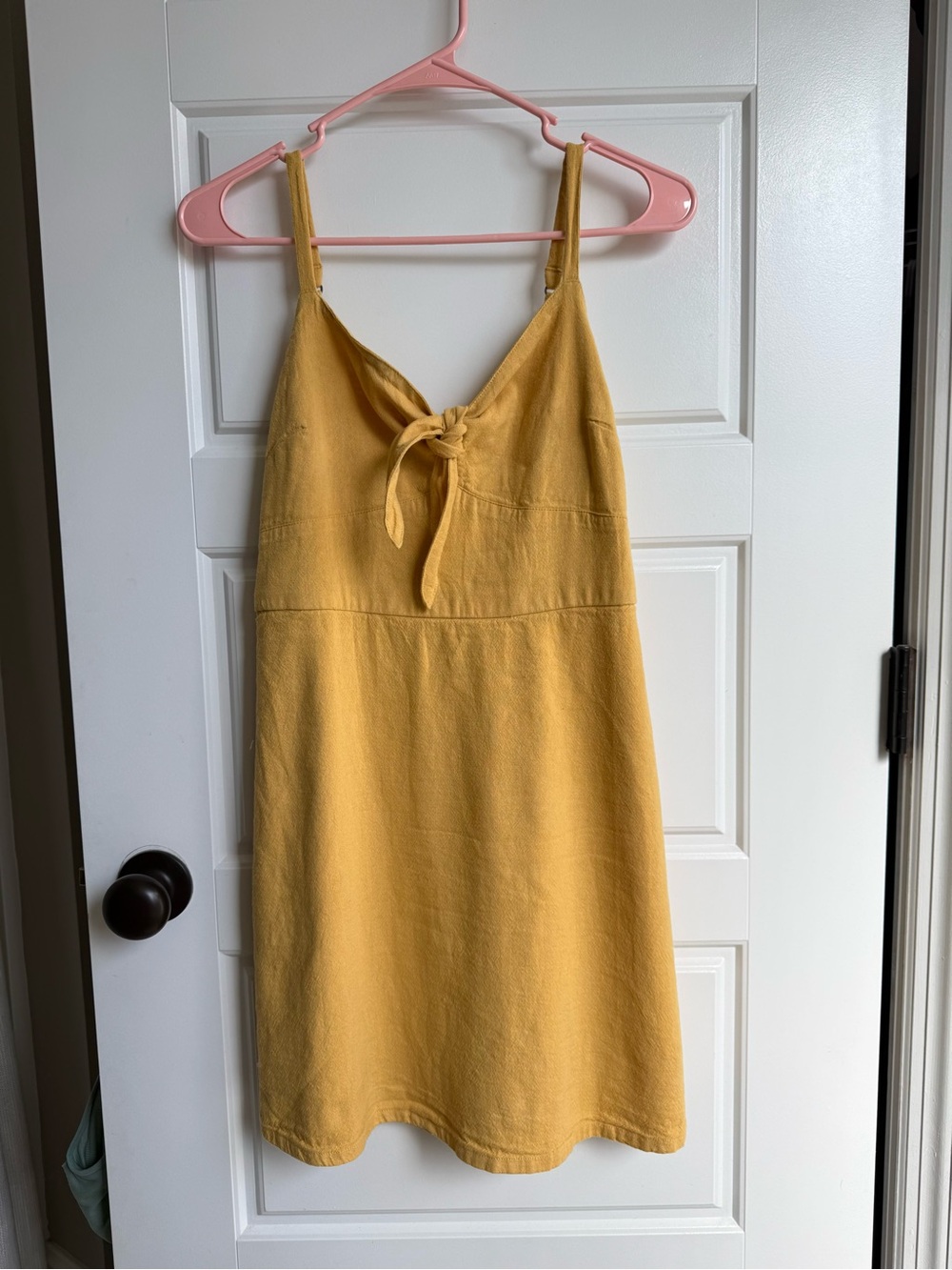 Hollister Mustard Yellow Smocked-Back Top